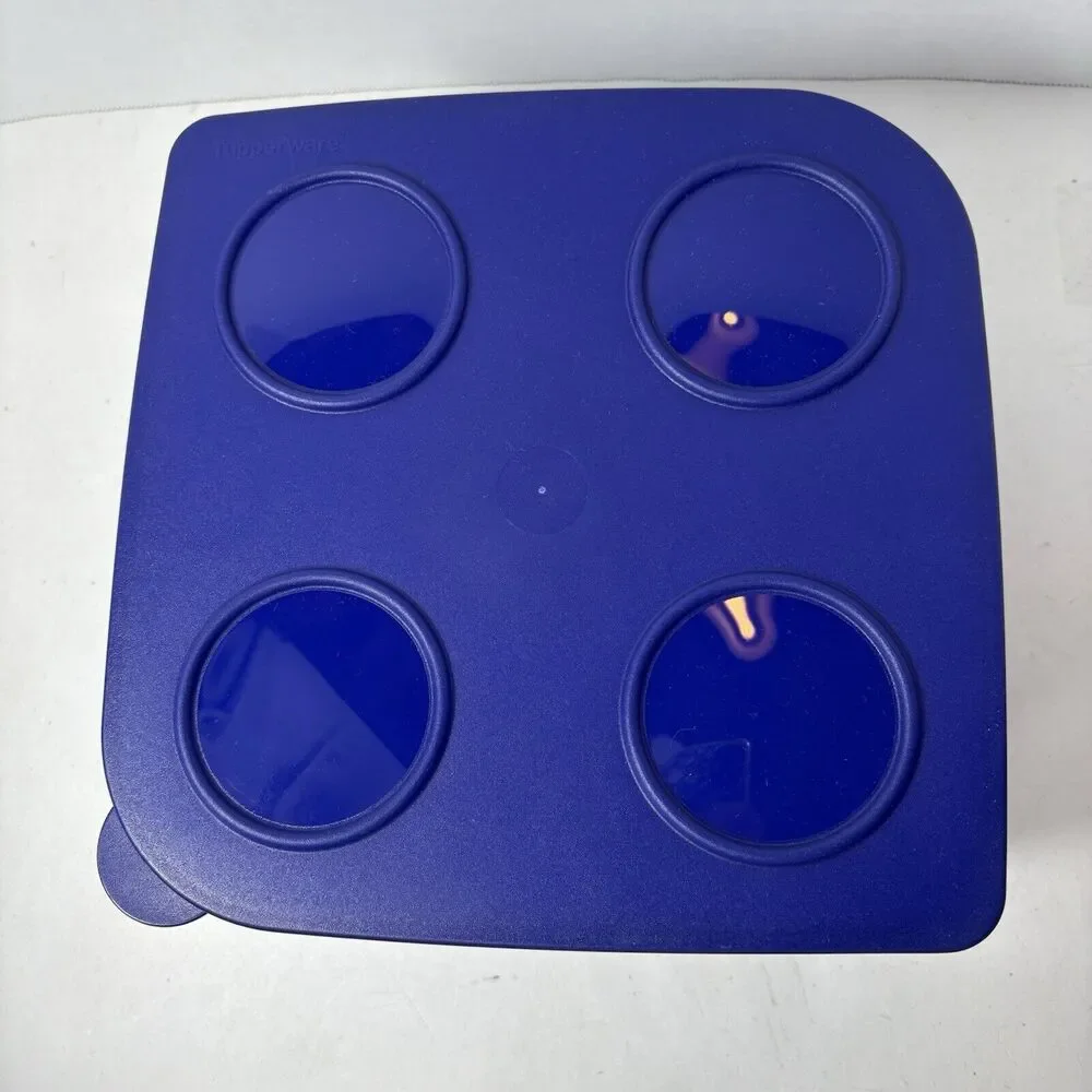 Tupperware Fresh N Cool Refrigerator Food Container‎ 22 Cup 5.2 L Large Blue F4